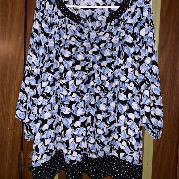 Star Fever Floral Print Top women’s size 1X - Picture 1 of 7